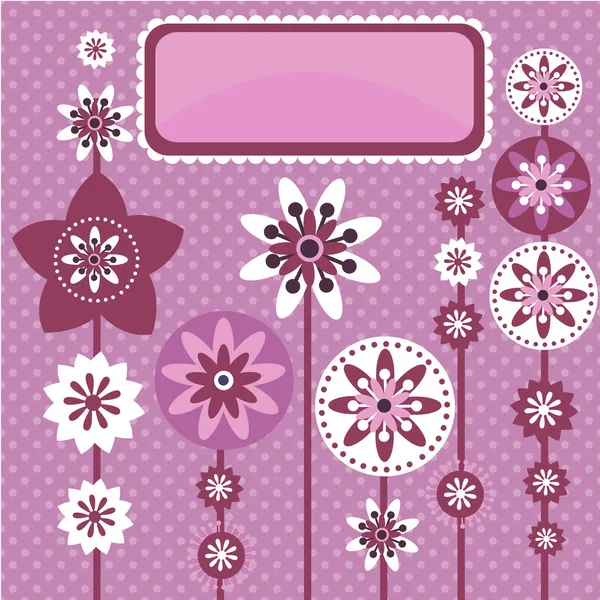 Vector Floral Fondo Diseño — Vector de stock