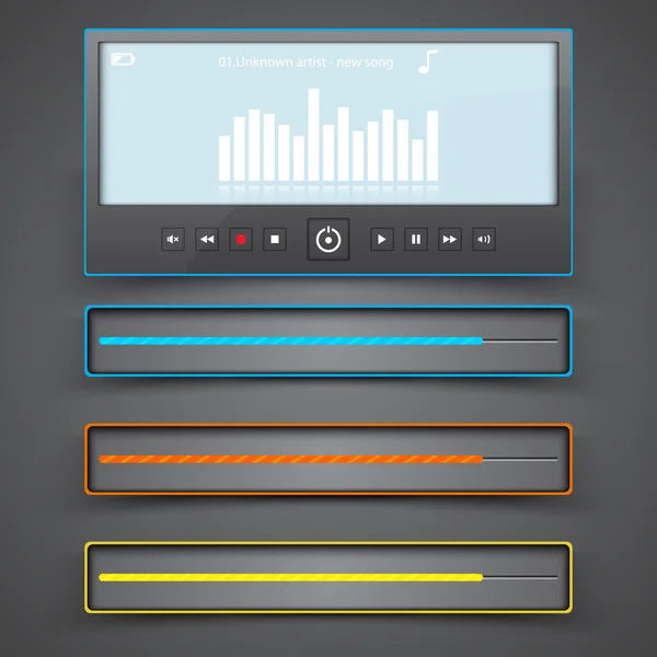 Media Player Interface Ilustração Vetorial Gráficos De Vetores