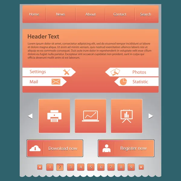 Modelo Design Web Site Vetor Gráficos De Vetores