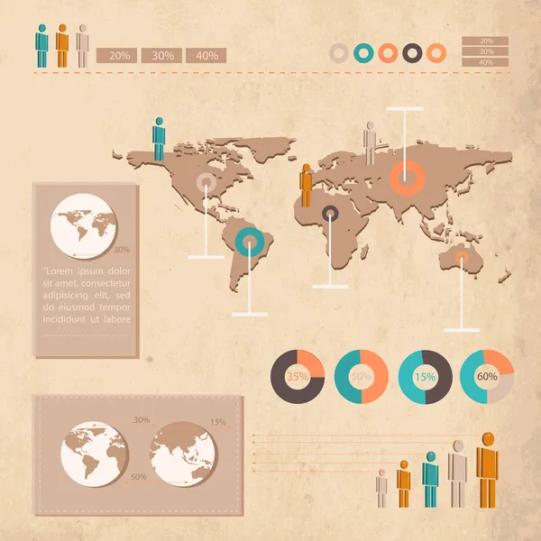 Elementos Infografía Empresarial Ilustración Vectorial Vectores de stock libres de derechos