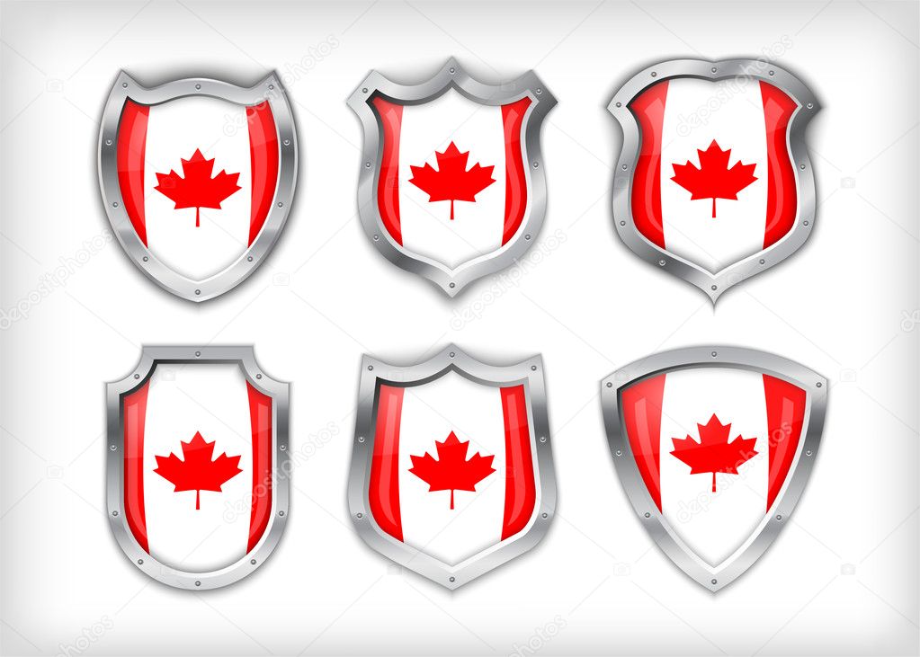 Different icons with canada flag