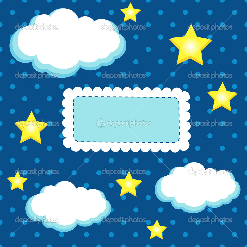 Night sky - vector illustration.