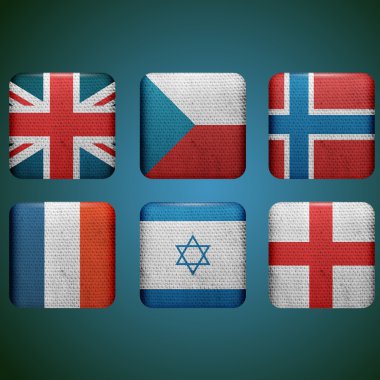 Vector set of flags clipart