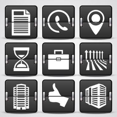 Business icons, vector illustration  clipart
