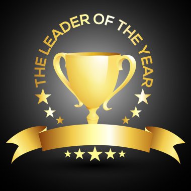 Vector leader trophy icon clipart