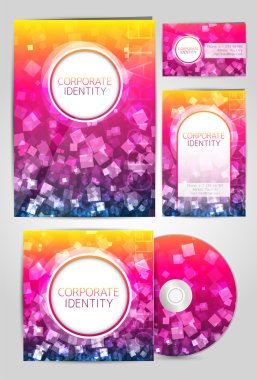 Professional corporate identity kit or business kit with artistic, your business includes CD Cover, Business Card, Envelope and Letter clipart