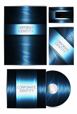 Professional corporate identity kit or business kit with artistic, your business includes CD Cover, Business Card, Envelope and Letter clipart