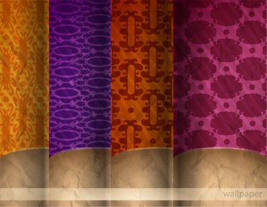 Retro vintage wallpaper, vector illustration  clipart