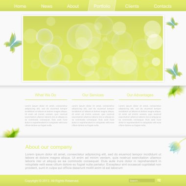 template of website, vector illustration  clipart