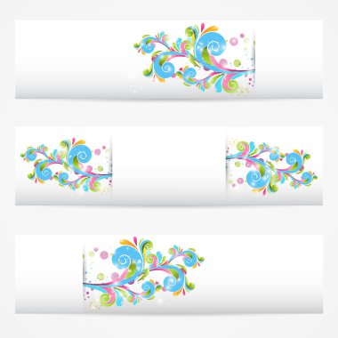 vector abstract flowers design collection clipart