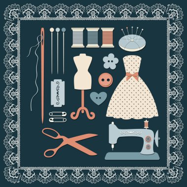Craft icons - Sewing Icons for sewing, crafts clipart