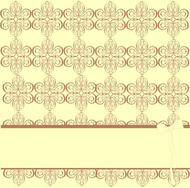 Romantik sarı scrapbooking, vektör çizim 