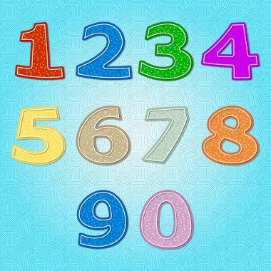 vector set of number clipart