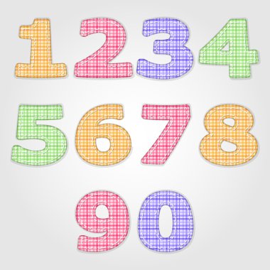vector set of number clipart