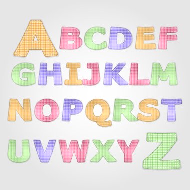 Alphabet vector contrariwise, vector illustration  clipart