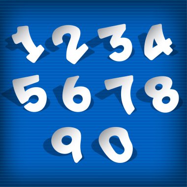 vector set of number clipart