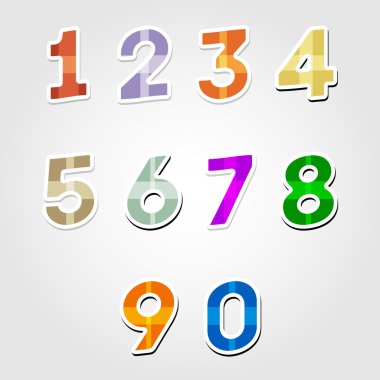 vector set of number clipart