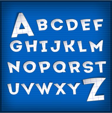 Alphabet vector contrariwise, vector illustration  clipart