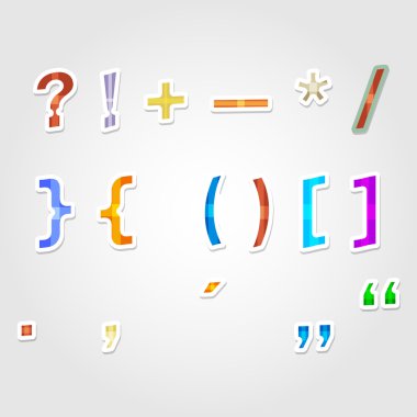 speech marks and punctuation symbols clipart
