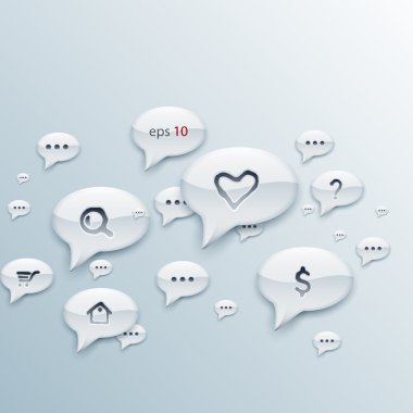 chat bubbles signs. vector clipart