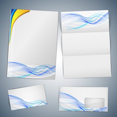 Corporate Template Vector - blanks, business cards, envelope clipart