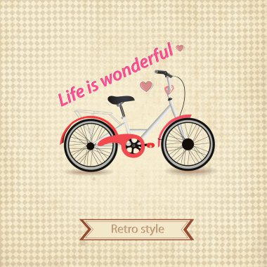Vintage Retro Bicycle Background clipart