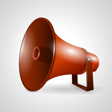 Loudspeaker or megaphone isolated on white background clipart