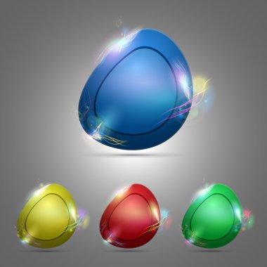 koyu gri arka plan üzerinde Vector parlak düğmeler