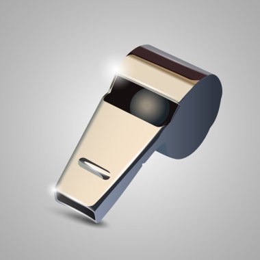 Vector metal whistle on a white background clipart