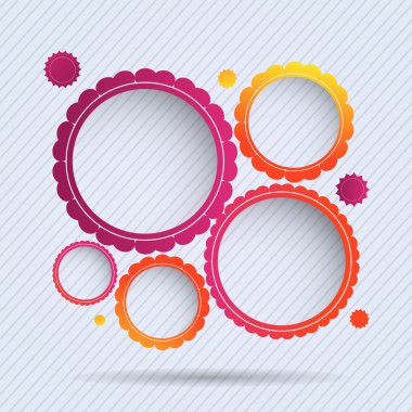 Collection of circle frames. Vector illustration. clipart