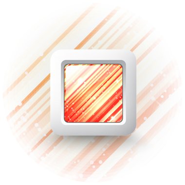 Square vector button on light background clipart