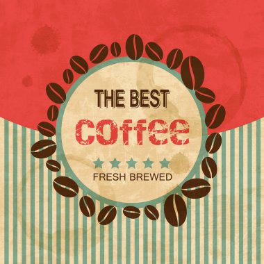 Coffee beans design, vector illustration  clipart