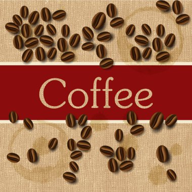 Coffee beans design, vector illustration  clipart