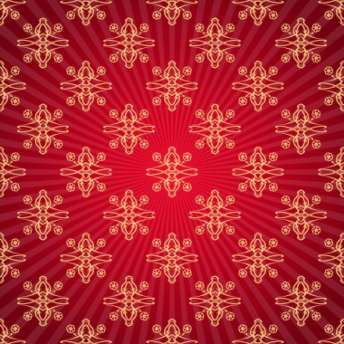 Red background with sunburst clipart