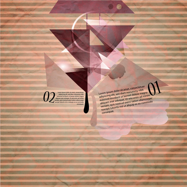 Modern Vector Artwork on brown background