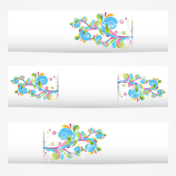 vector abstract flowers design collection
