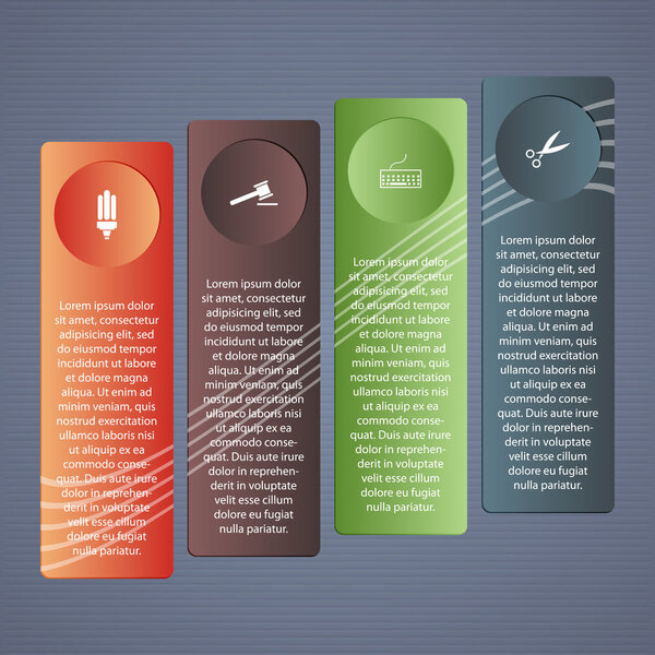 Conceptual vector illustration with folders and place for your text. For different business design