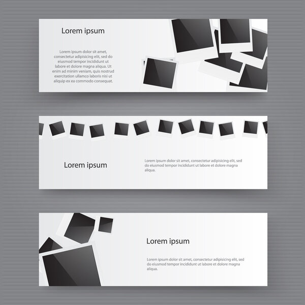 Реалистичная иллюстрация набора фоторамки
