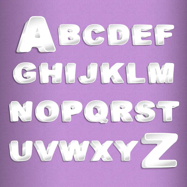Violet Alphabet Vector Illustration — Stock Vector