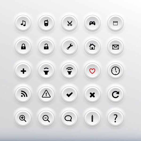 Набор иконок, векторная иллюстрация
 
