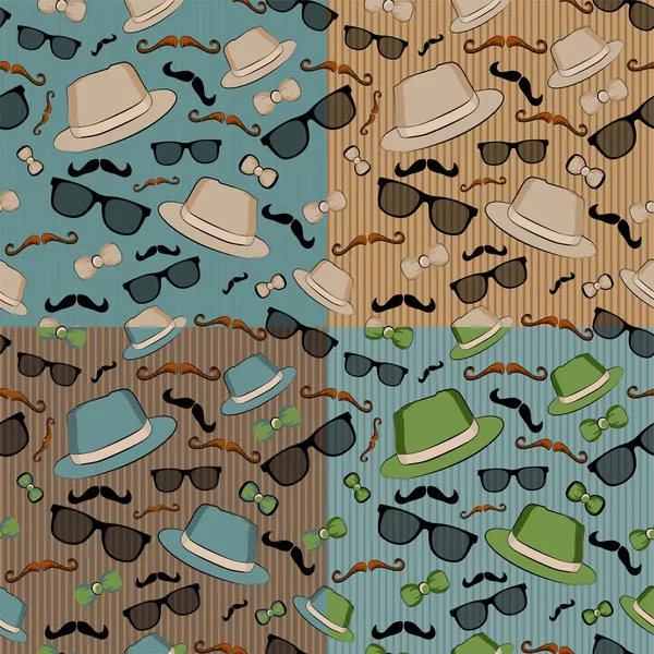 retro züppe elemanları ile dört sorunsuz arka kümesi