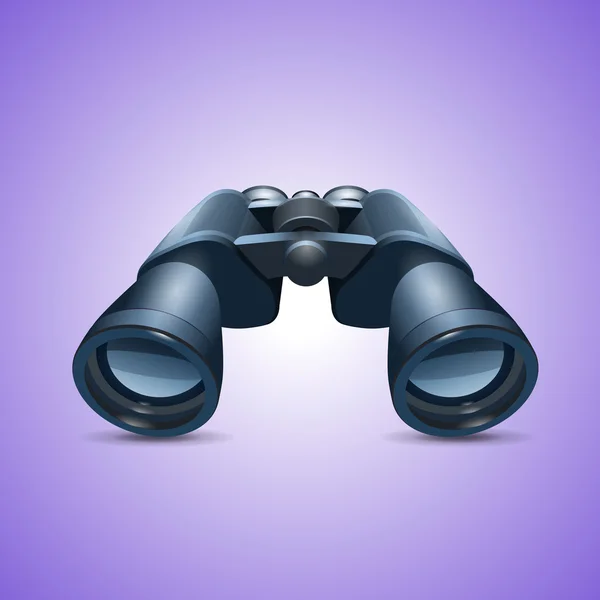 Icône Jumelles Sur Fond Violet — Image vectorielle
