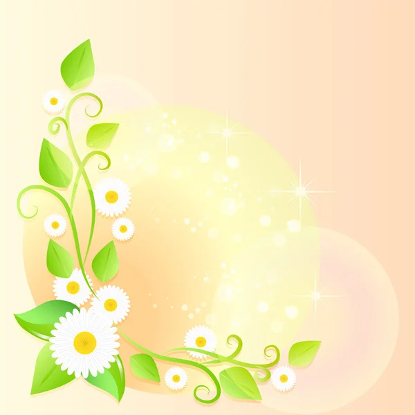 Light Spring Floral Background — Stock Vector