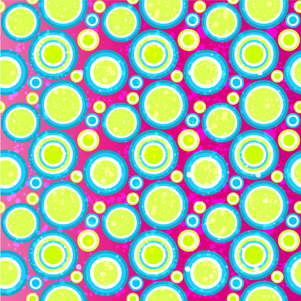 Seamless round circle bubbles kids pattern in vector