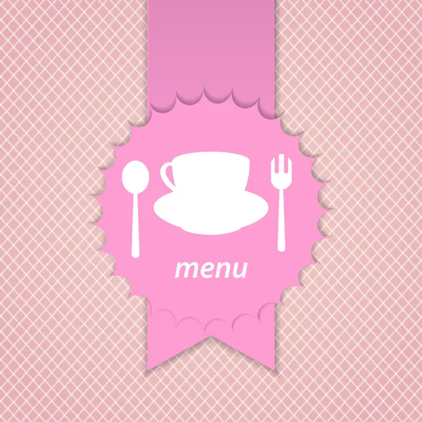 粉色框架菜单设计模板 — 图库矢量图片