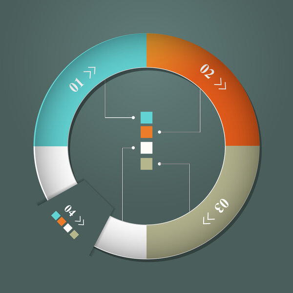 Colorful circle diagram, vector illustration 