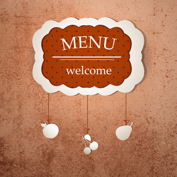 Vintage frame menu design template