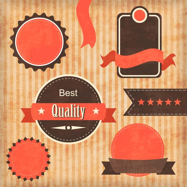 Vintage Premium Quality Labels — Stock Vector