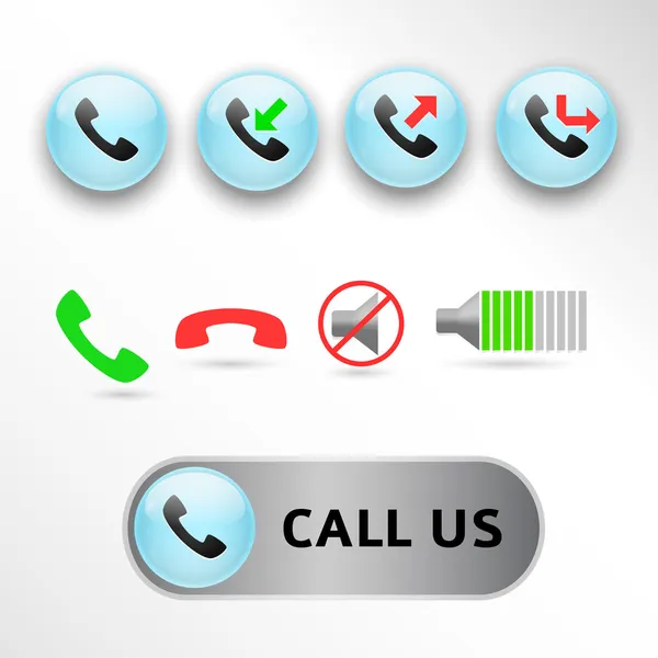 Vector Call Icons Vector Illustration — Stock Vector