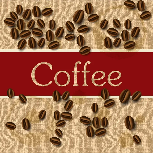 Diseño Granos Café Ilustración Vectorial — Vector de stock